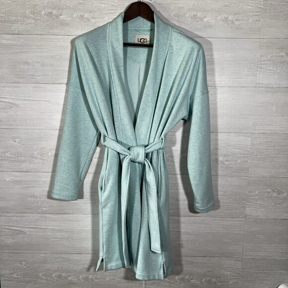 UGG MONROSE Robe Mint Green Women’s S Incredibly Soft Stretchy Lounge Belted - Picture 3 of 10